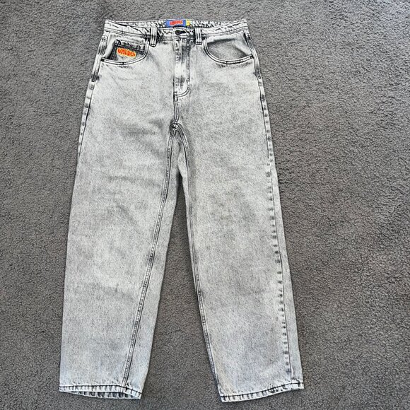 Empyre Loose Fit Scramble Grey Wash Skate Jeans Men's Size 32Wx30L Y2K - Picture 2 of 14